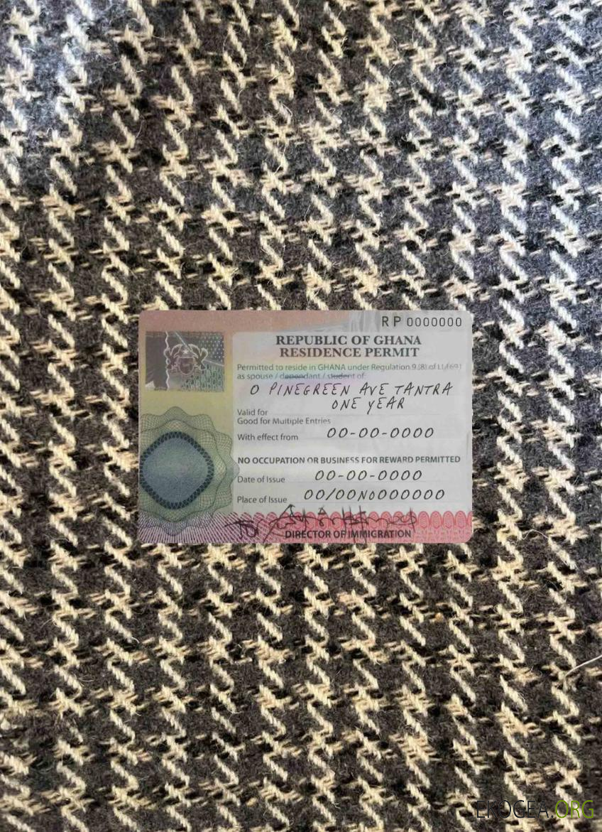 Photolook du permis de séjour au Ghana